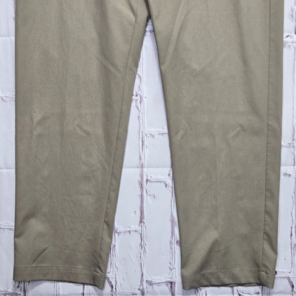 Haggar Pants Khaki Cool Right Performance Flex Straight Fit Dress Golf Men 38x29